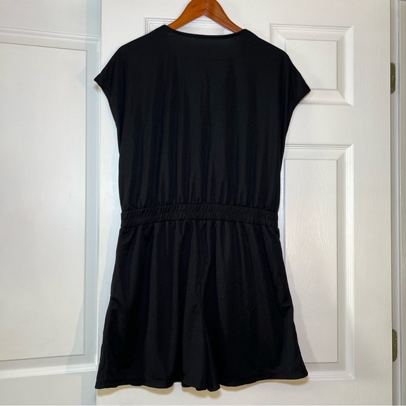 NWT Halara V-Neck Romper, Elastic Waist, Pleated, Waffle Fabric - Picture 3 of 6